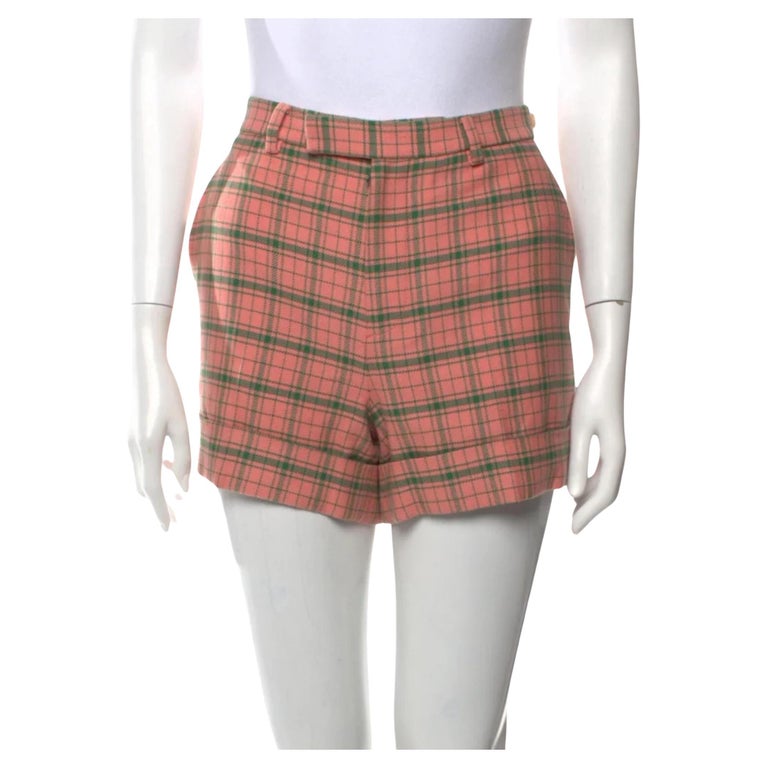 Plaid Shorts - Green- Curvy main image 1