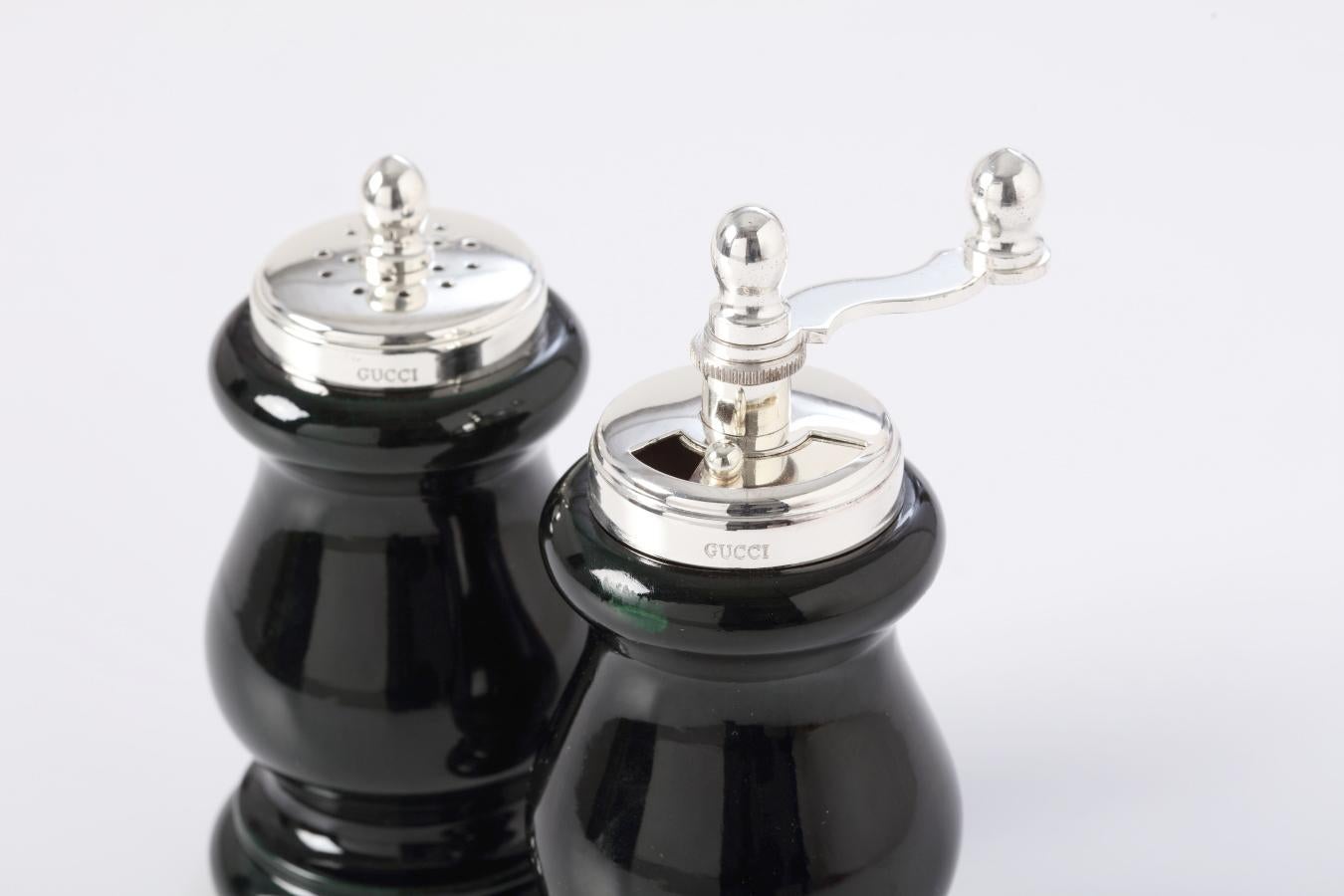 Italian Gucci Salt and Pepper Shakers, Italy 1970s For Sale