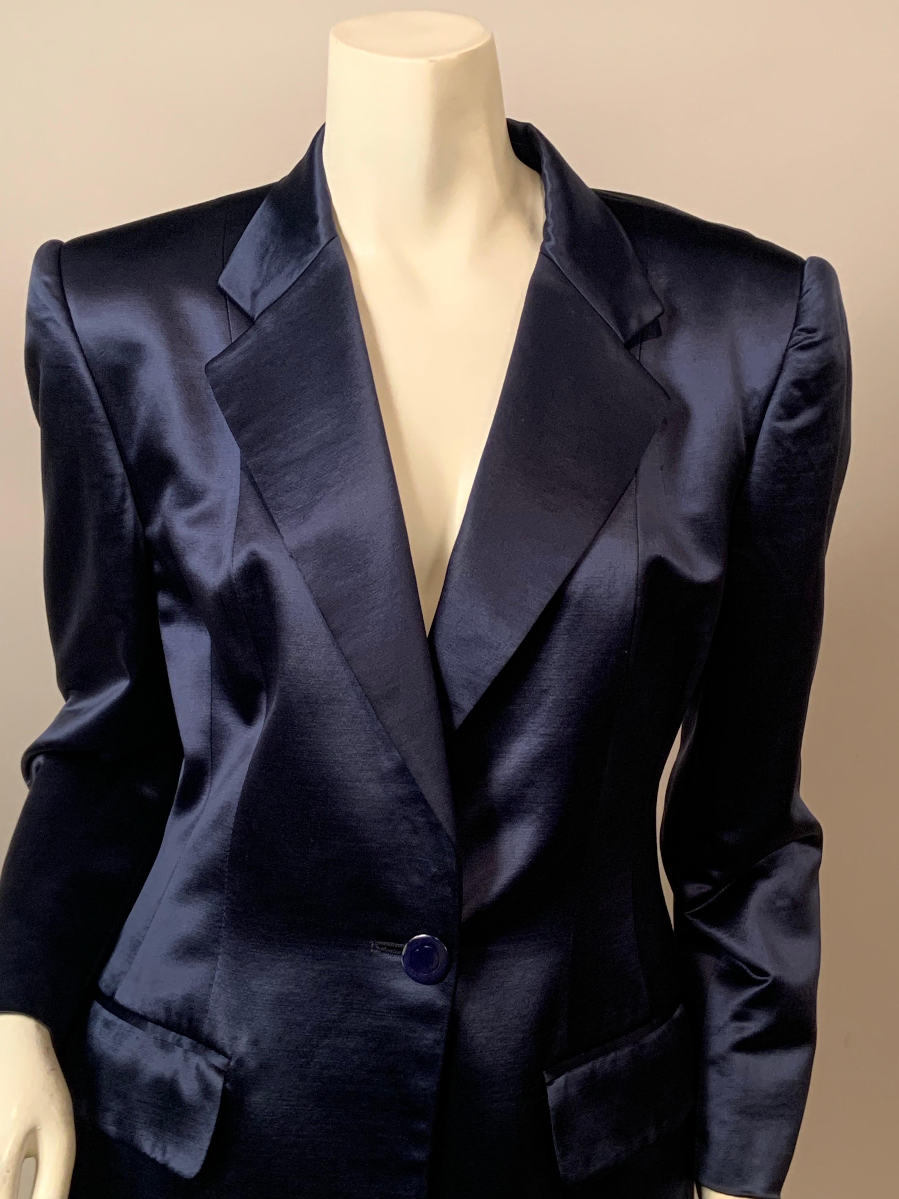 Blu Gucci Giacca in lana e seta blu zaffiro in vendita