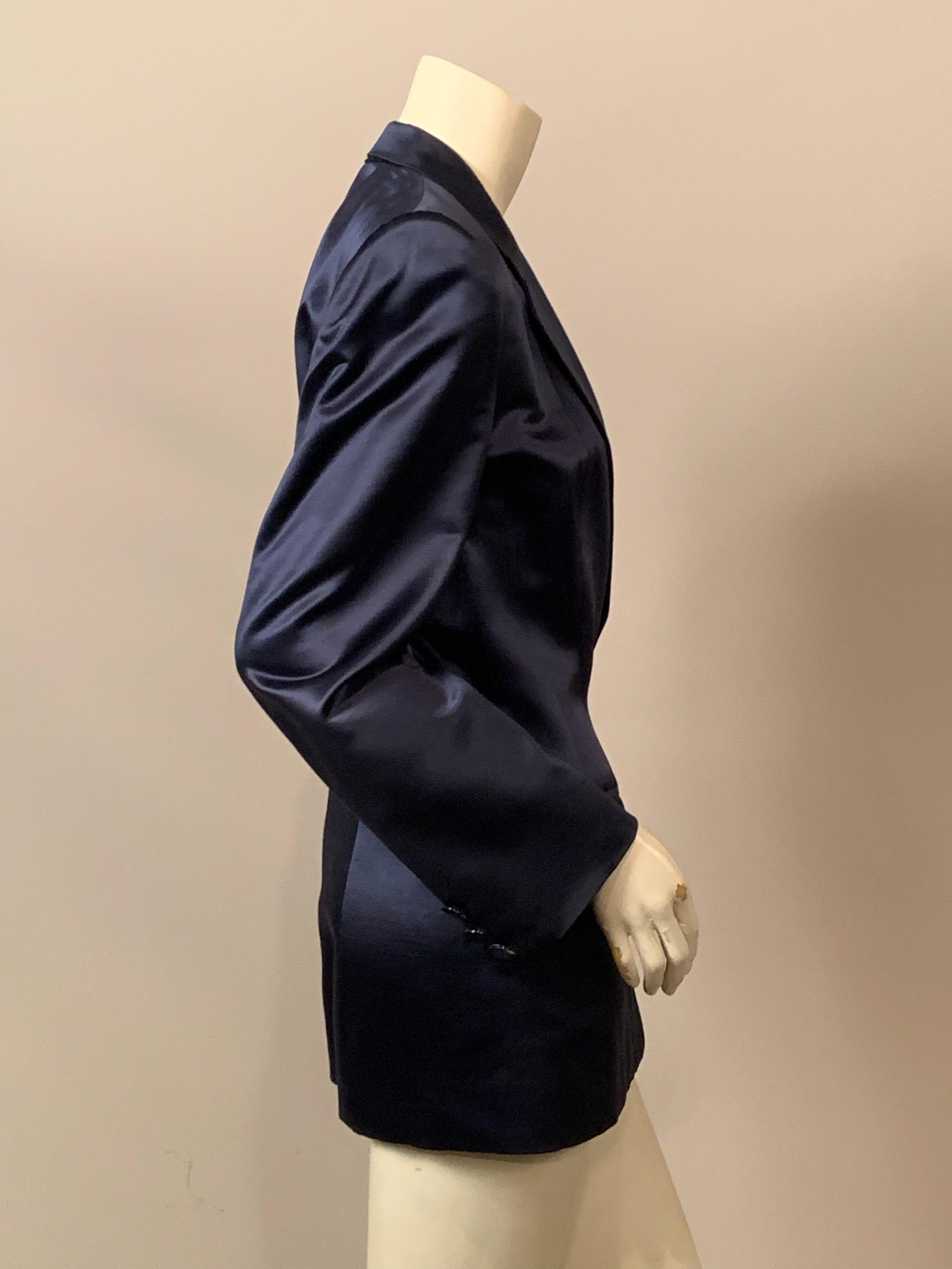 Gucci Giacca in lana e seta blu zaffiro in vendita 4