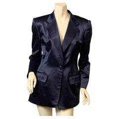 Gucci Sapphire Blue Wool and Silk Blend Jacket