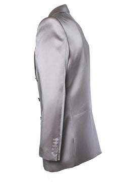 Gucci, satin double breasted blazer in light pink