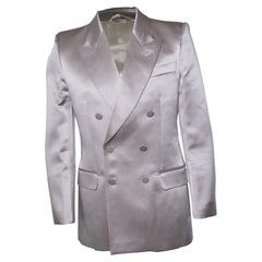 Gucci, satin double breasted blazer in light pink