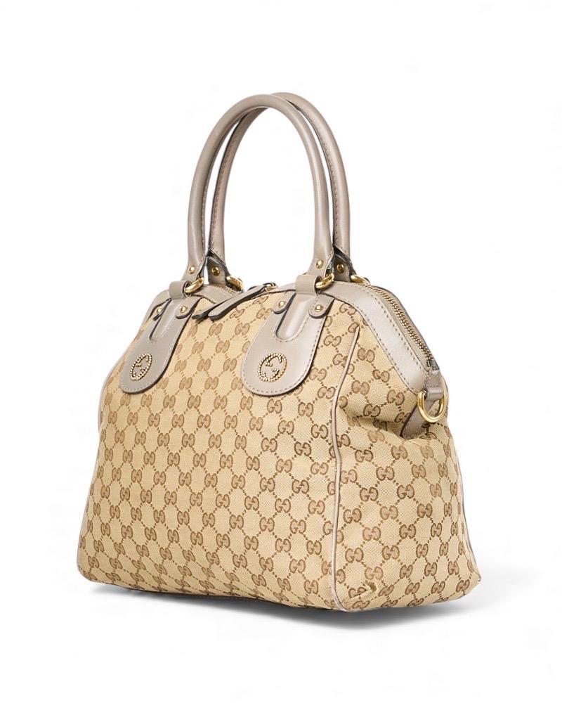 Gucci Scarlett Shopper Medium GG Supreme Fango en vente 3