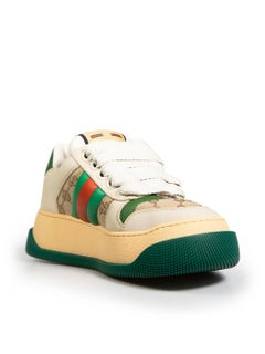 Gucci Screener Supreme GG Leather Trainers Size IT 35.5