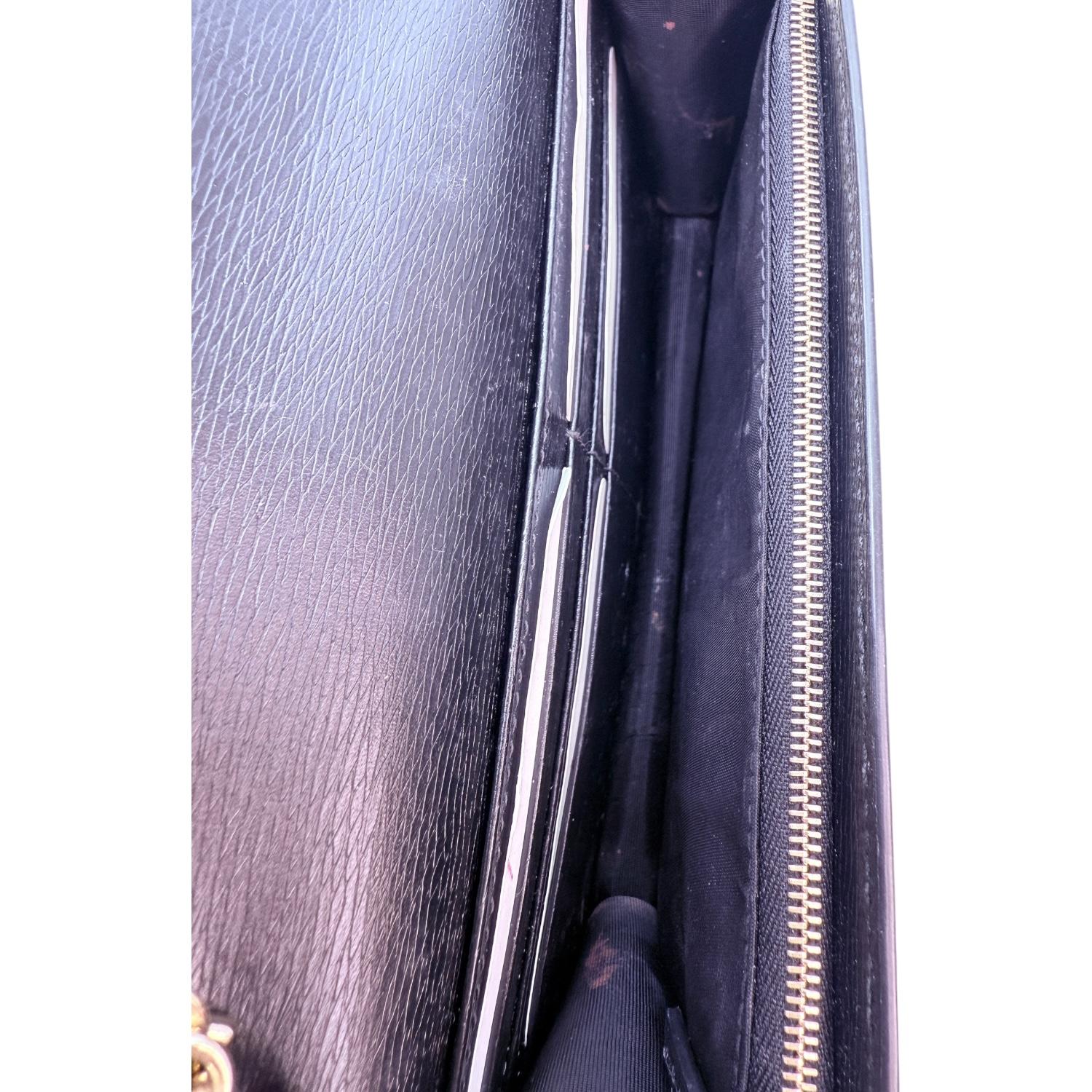 Gucci Script Black Wallet on Chain For Sale 3