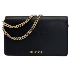 Gucci Script Black Wallet on Chain