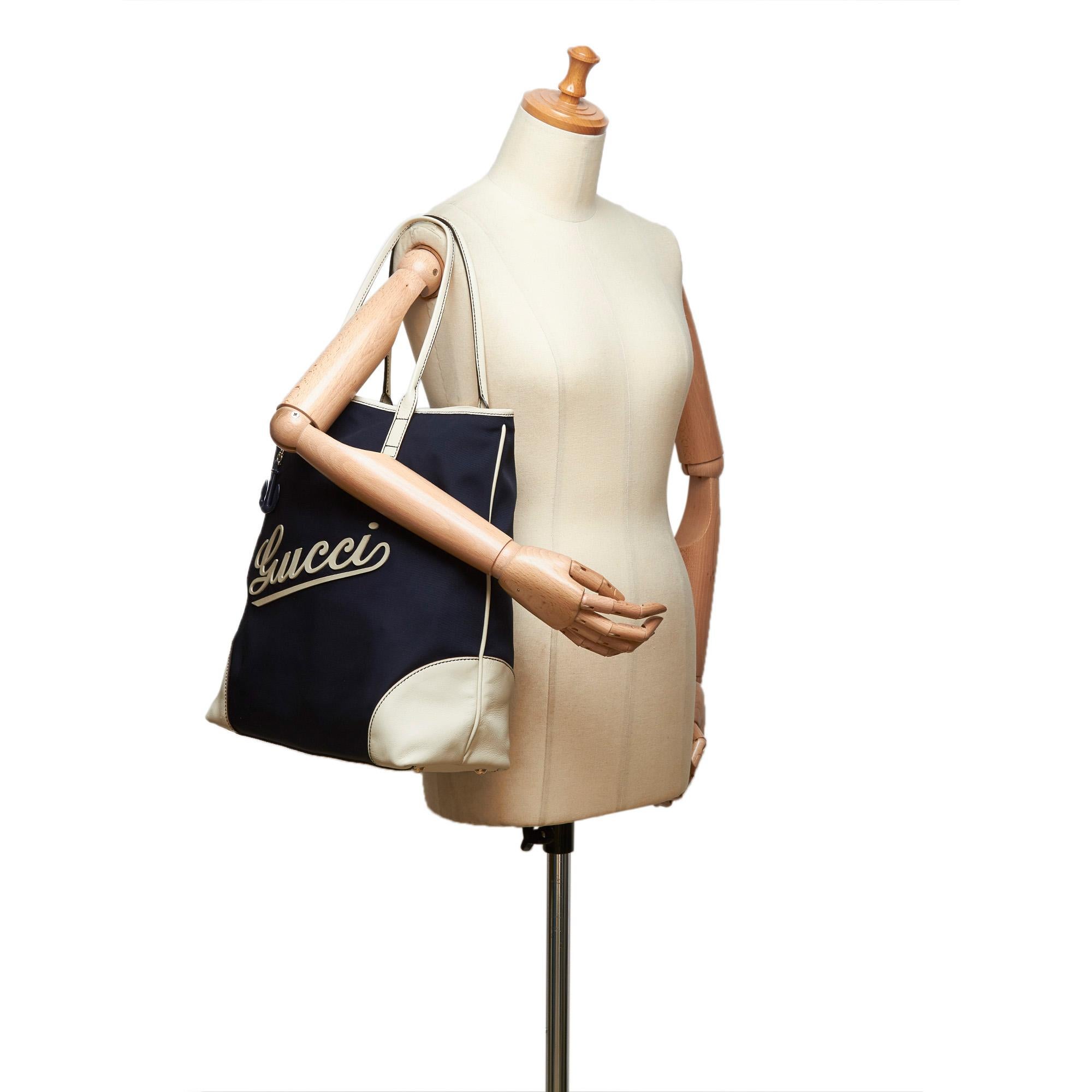 Gucci Script Logo Nylon Tote 6