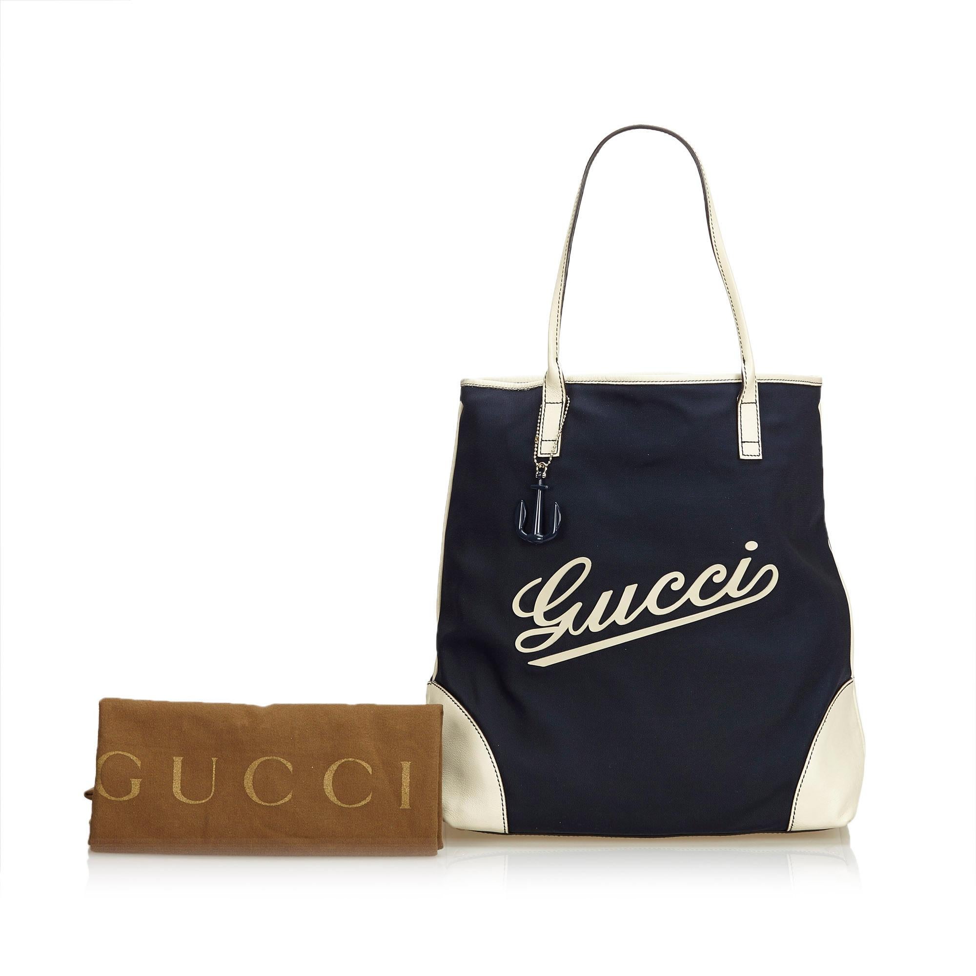 Gucci Script Logo Nylon Tote 7