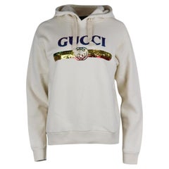 Gucci Sequin Embellished Cotton Jersey Hoodie Xsmall