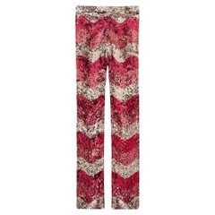Gucci Sequin Snake Straight Leg Pants in Red IT 44 US 8