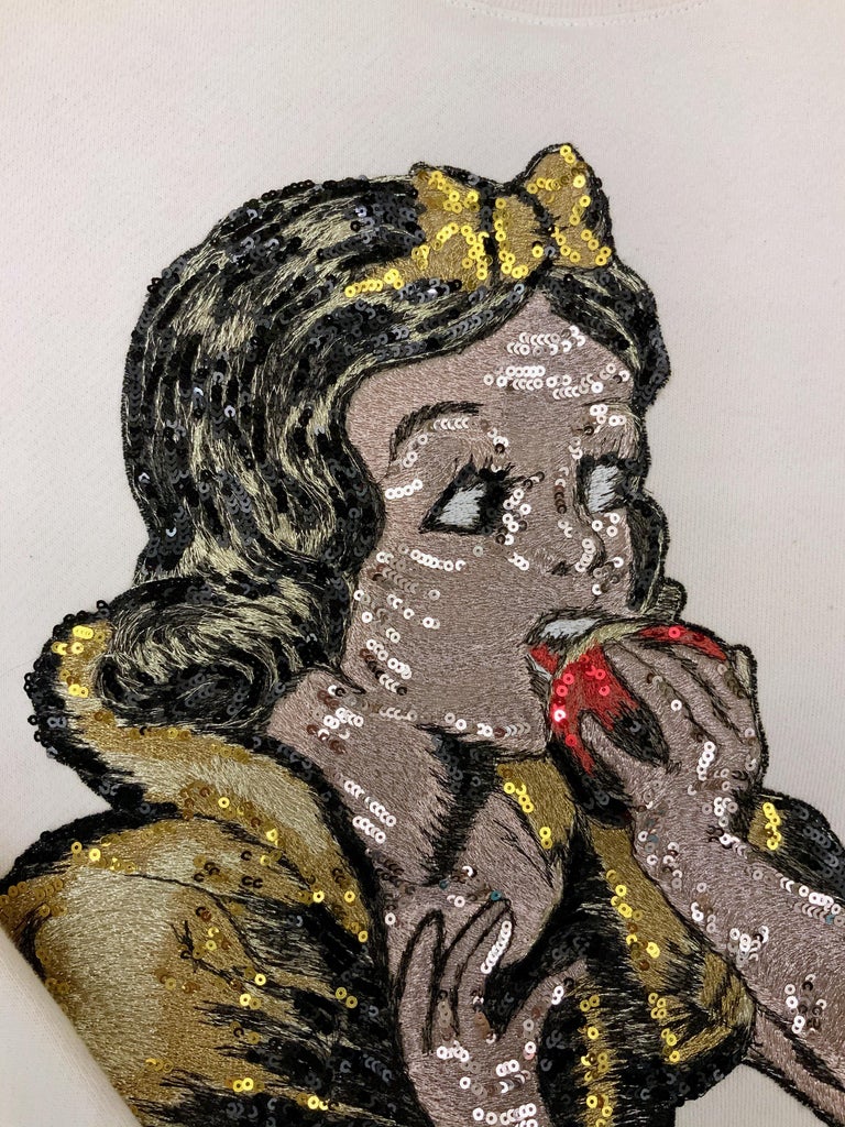 Gucci Sequin Snow White Sweatshirt at 1stDibs