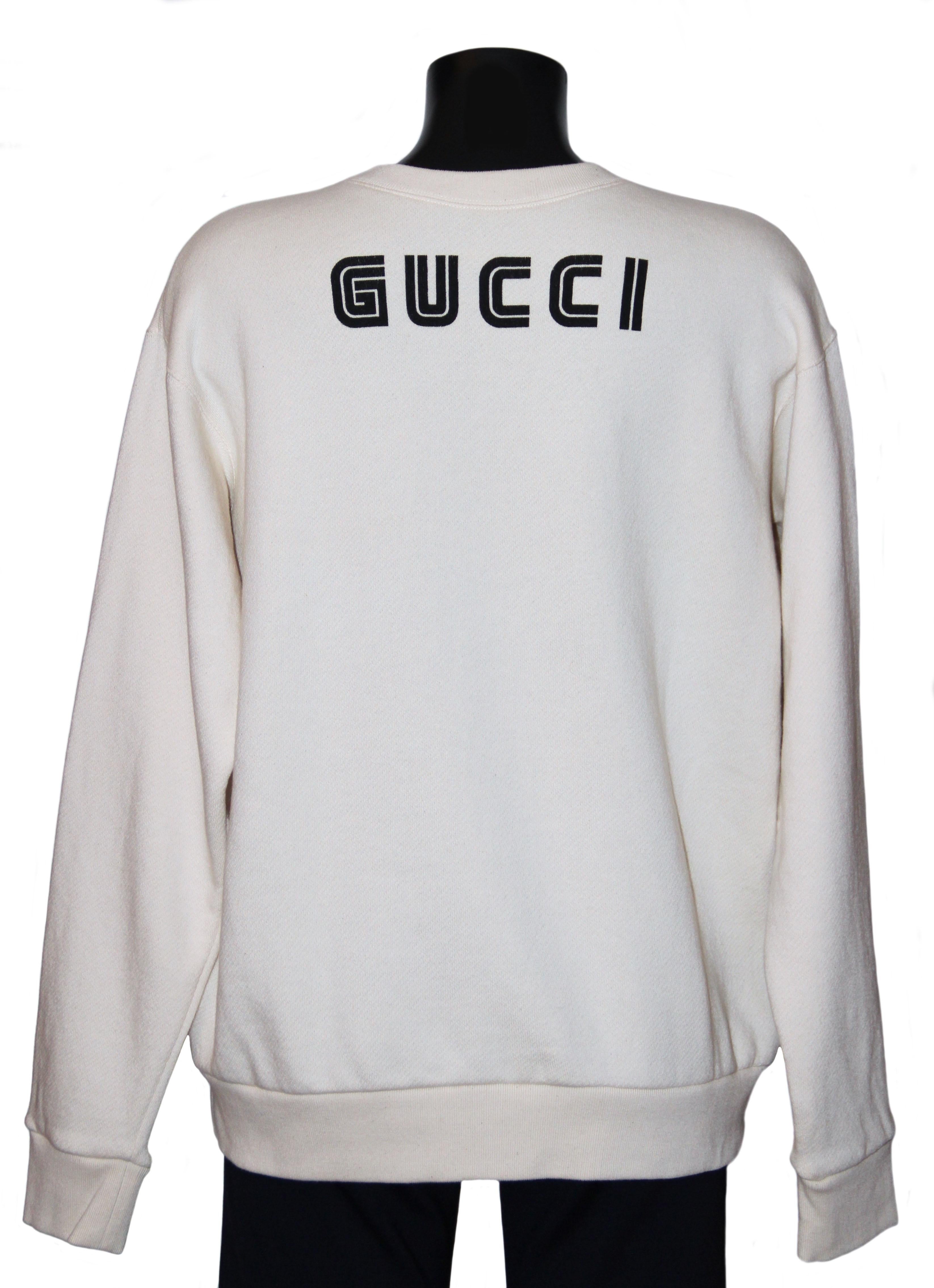 Gucci Pailletten Sweatshirt Schneeweiß 2