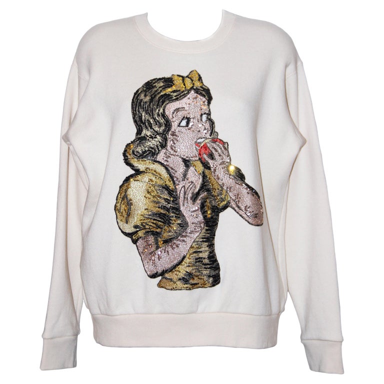 Gucci Sequin Snow White Sweatshirt at 1stDibs
