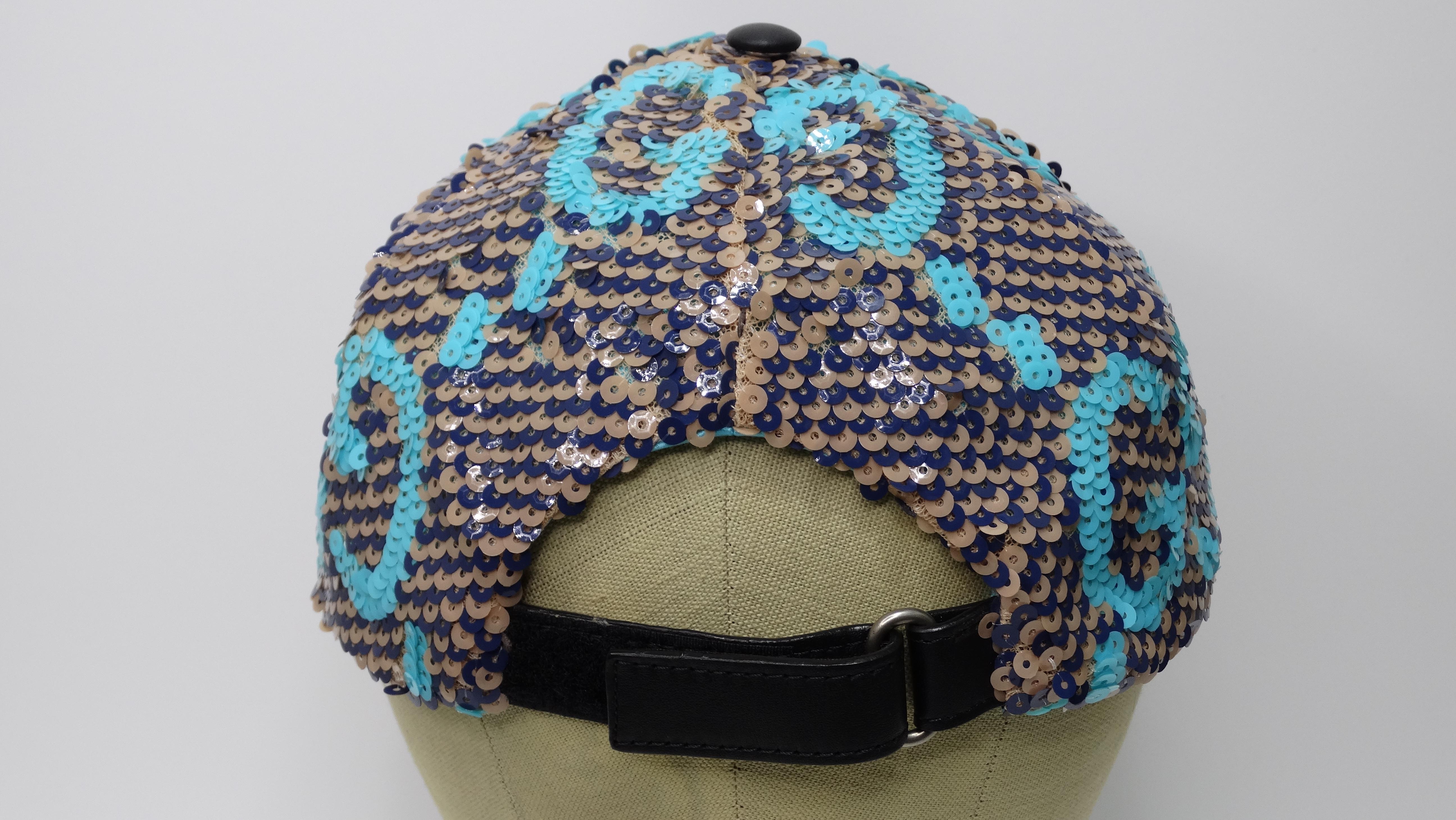 Gucci Sequined GG Baseball Hat For Sale 1