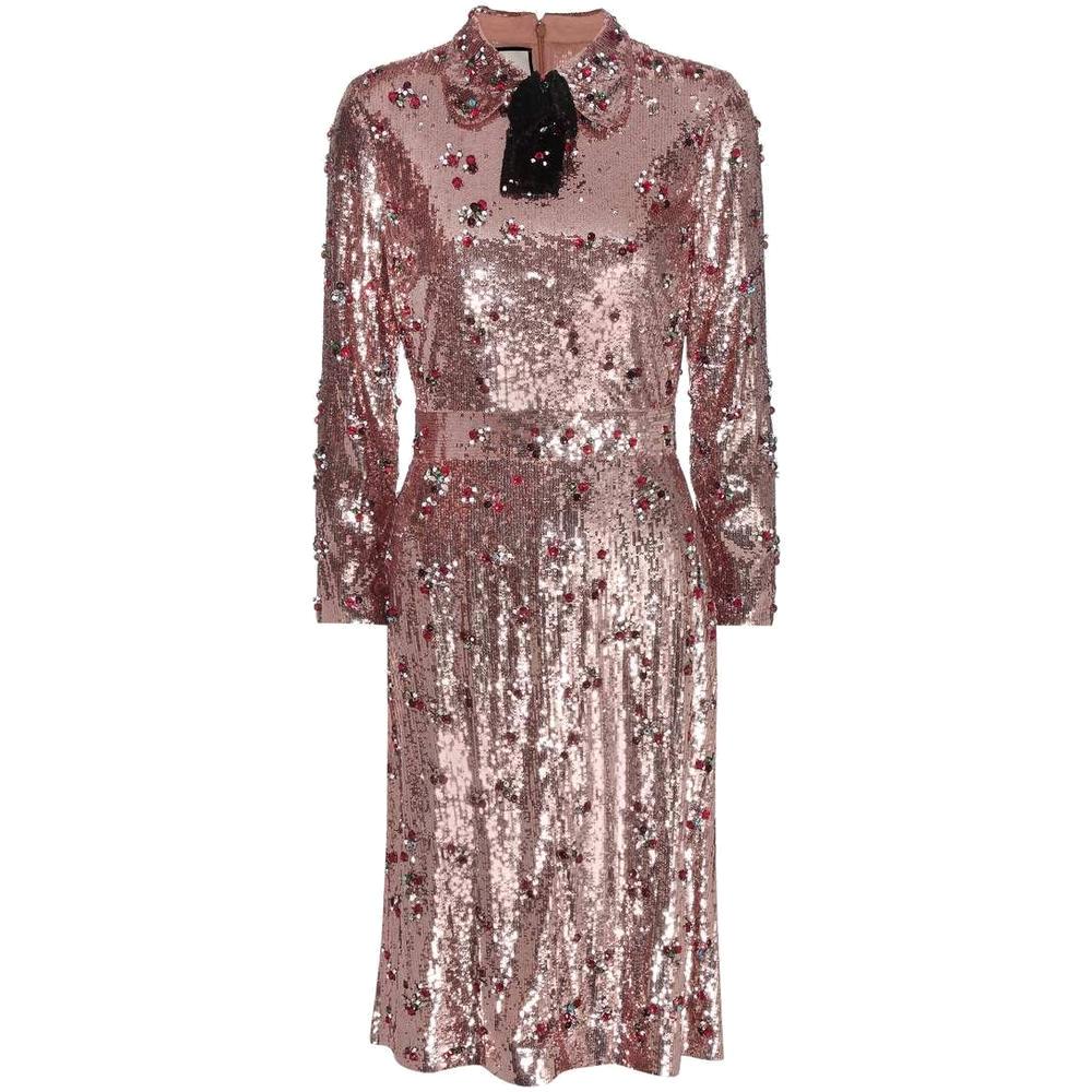 GUCCI Sequins with Crystals Embroidered Cocktail Dress IT42 US 4-6 For Sale