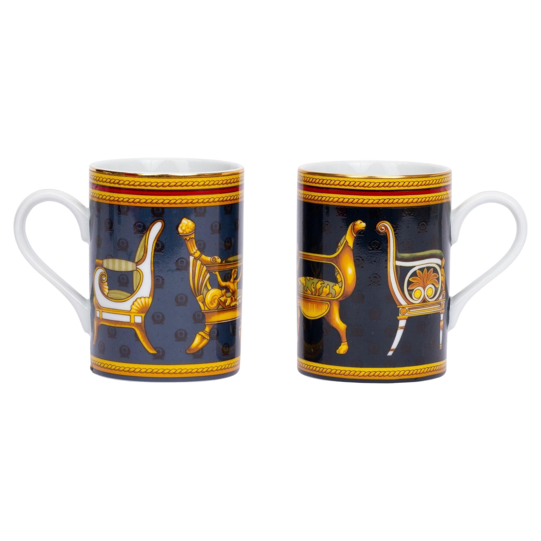 Gucci Set/2 Porcelain Chair Tea Cups For Sale at 1stDibs