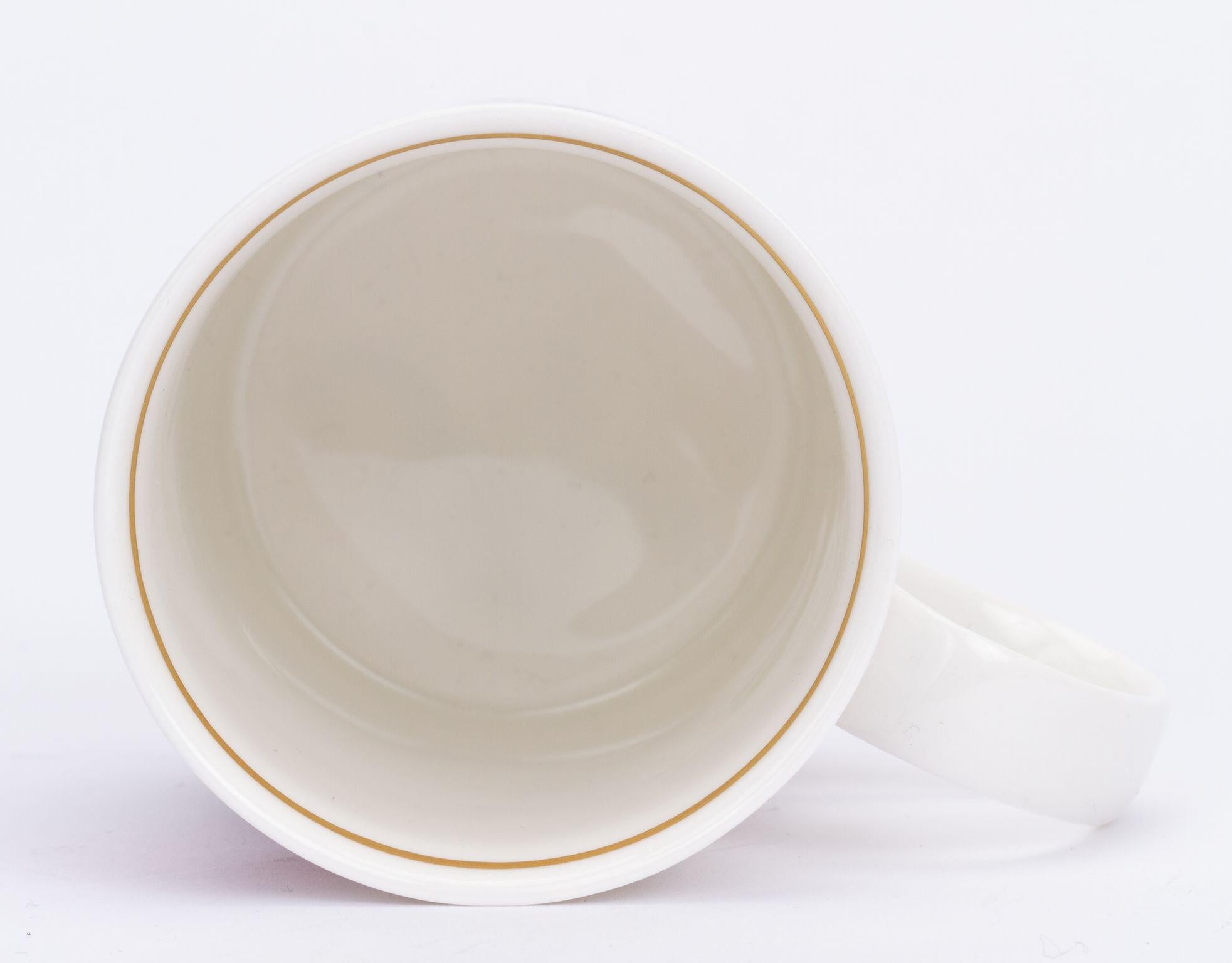 Gucci set/2 Porcelain Knights Tea Cups In Excellent Condition For Sale In West Hollywood, CA