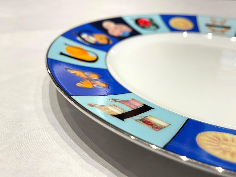 Gucci Porcelain Set of Six Plates, Circa 1990, Designer Tom Ford