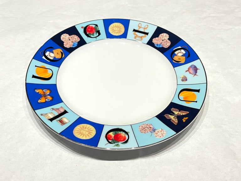 Gucci Porcelain Set of Six Plates, Circa 1990, Designer Tom Ford