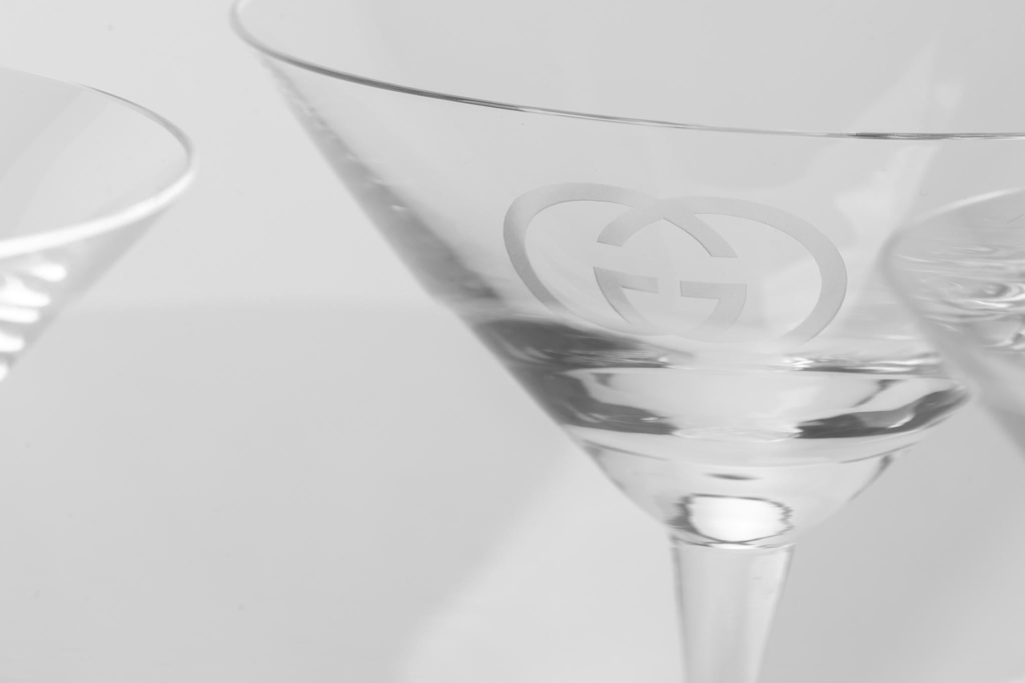 Gucci Set di 5 bicchieri da Martini in cristallo in vendita 1