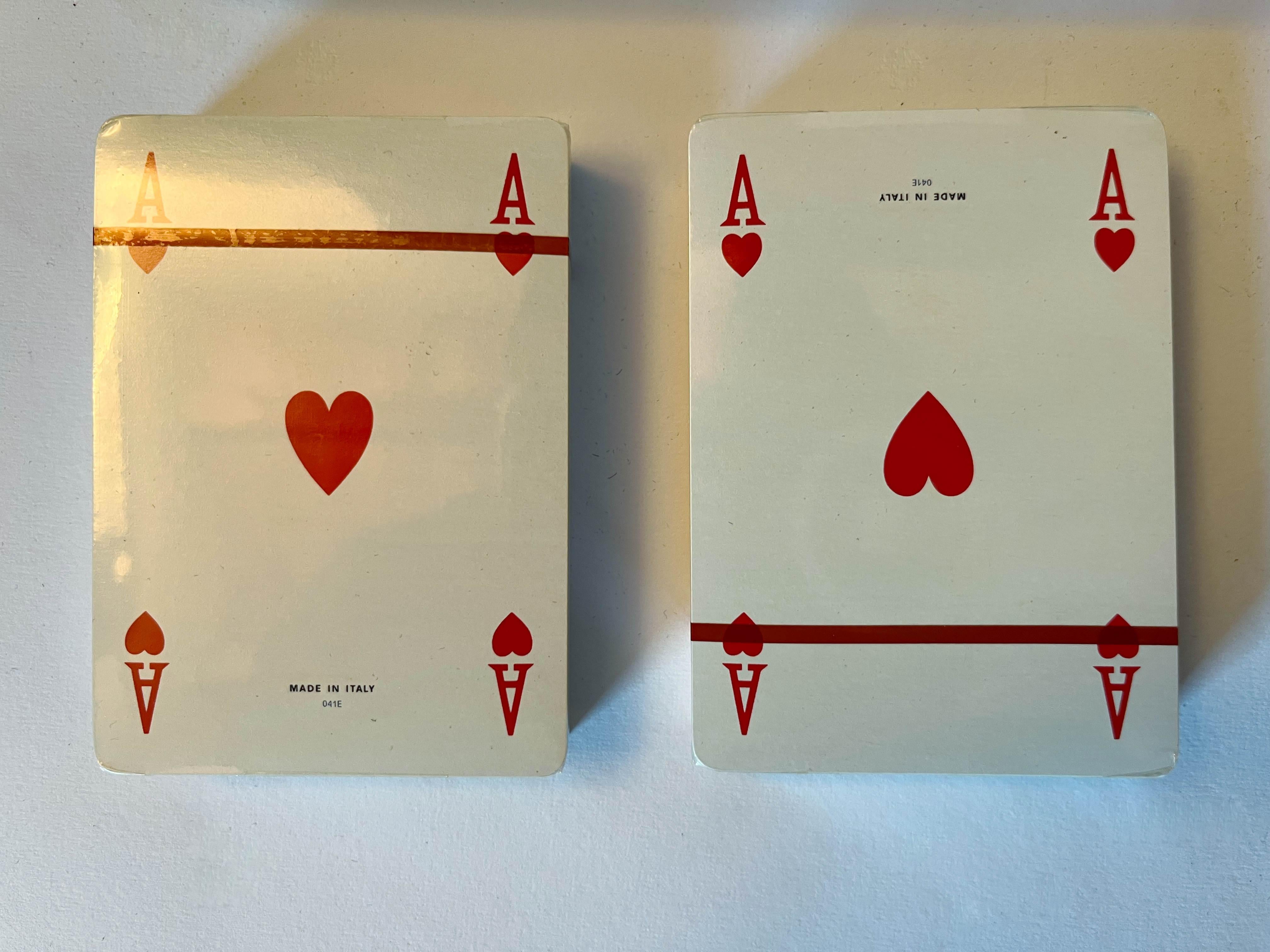 GUCCI Set of Double Vintage Playing Cards In Good Condition For Sale In Los Angeles, CA
