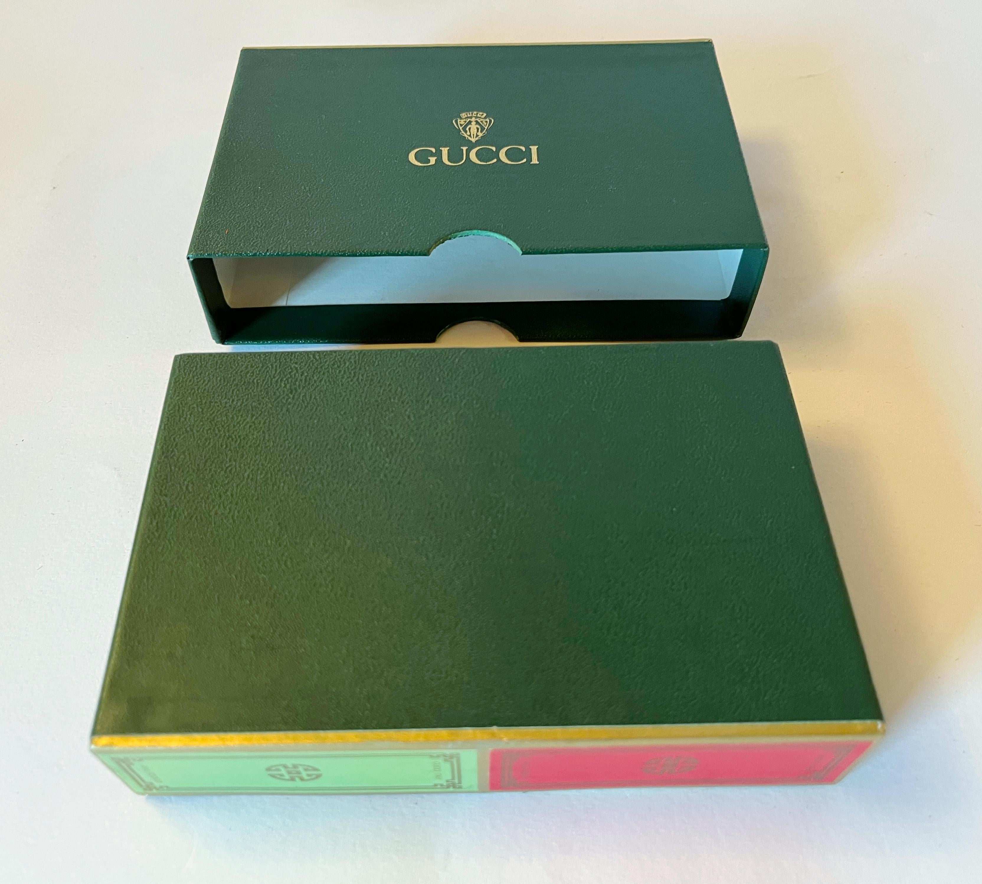 20th Century GUCCI Set of Double Vintage Playing Cards For Sale