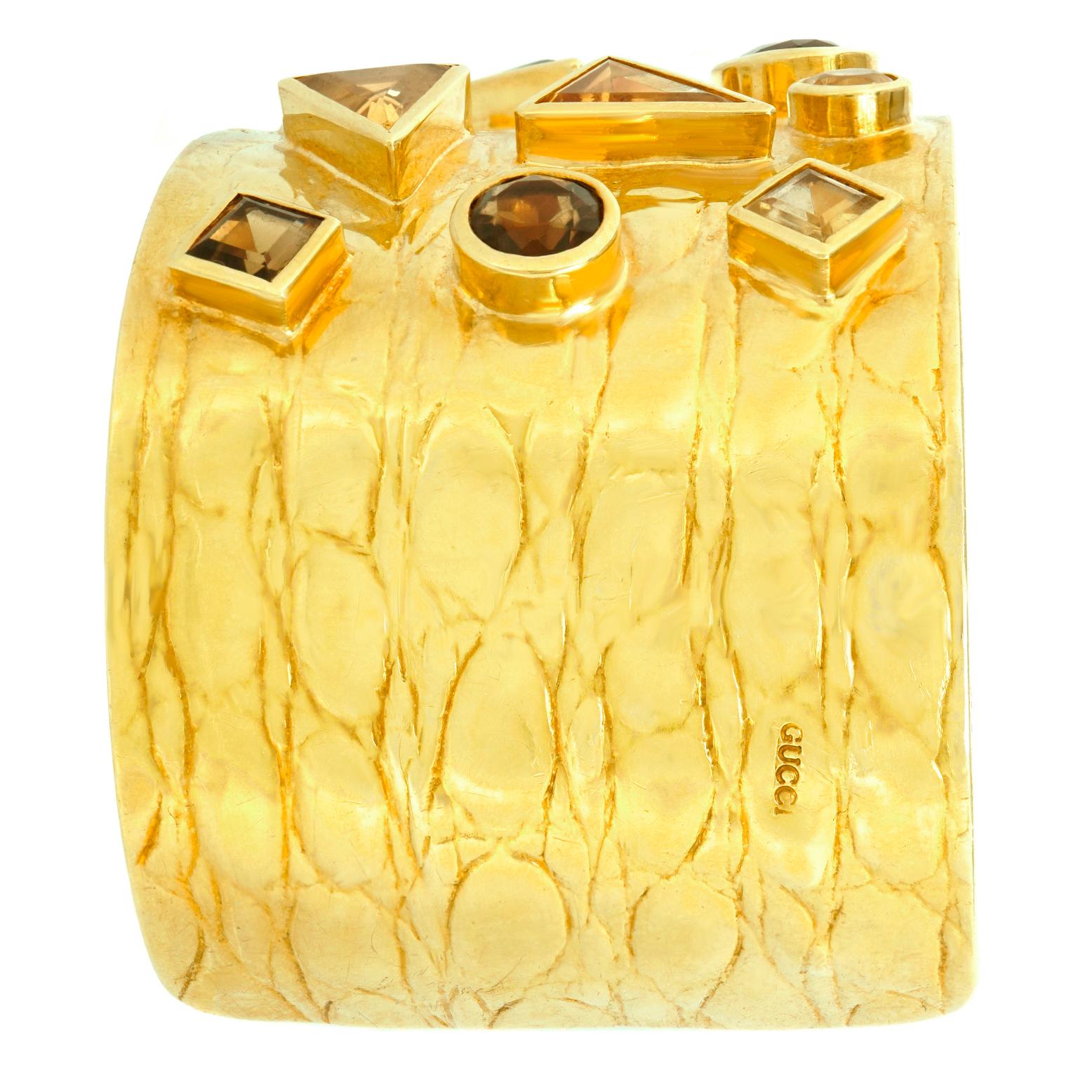 Manchette dorée Gucci Seventies en vente 5