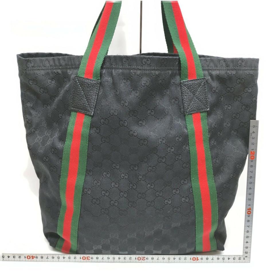 Gucci Sherry Black Monogram GG Web Shopper Tote 863211 5