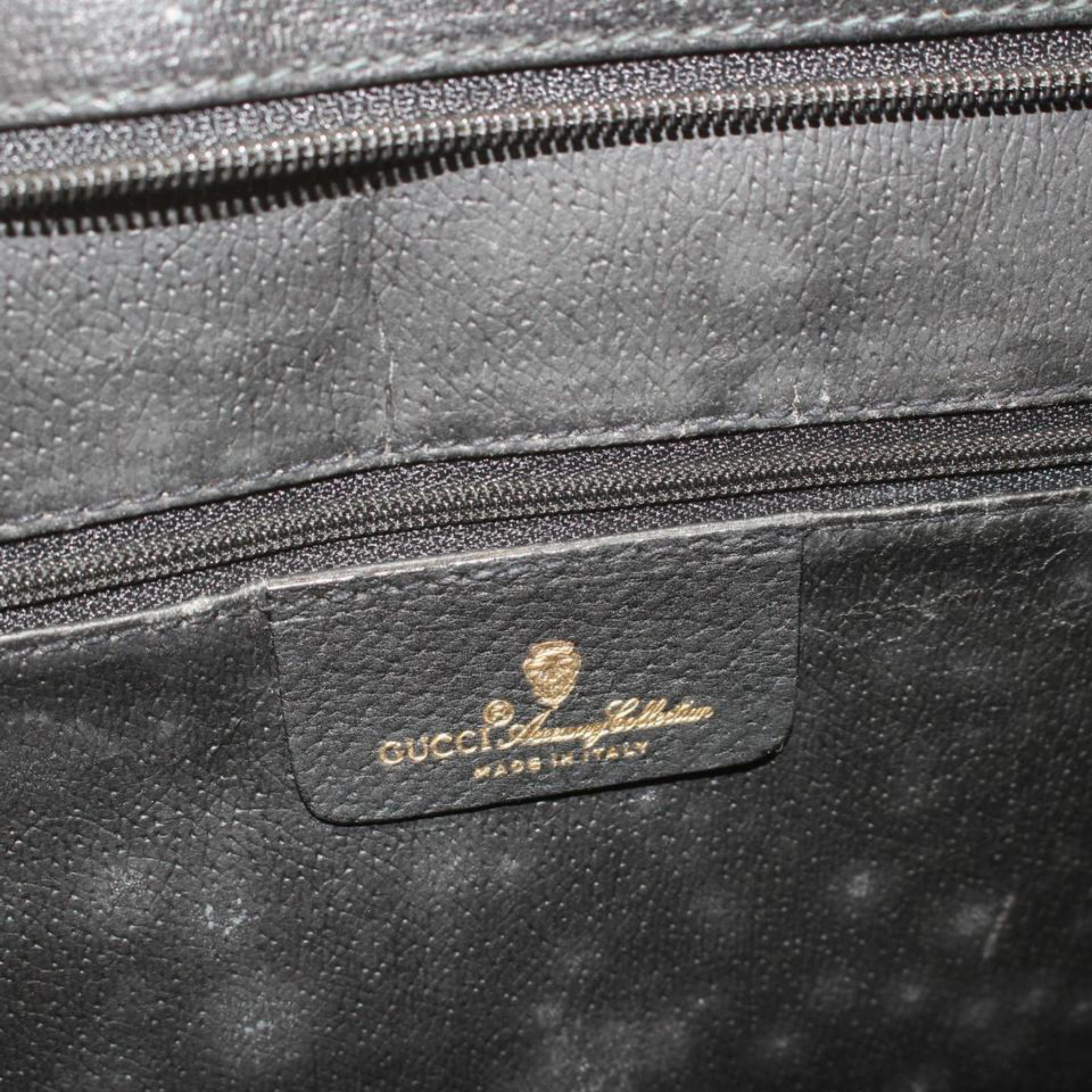 Gucci Sherry Monogram Web Attache Briefcase 868734 Black Coated Canvas Laptop Ba For Sale 8