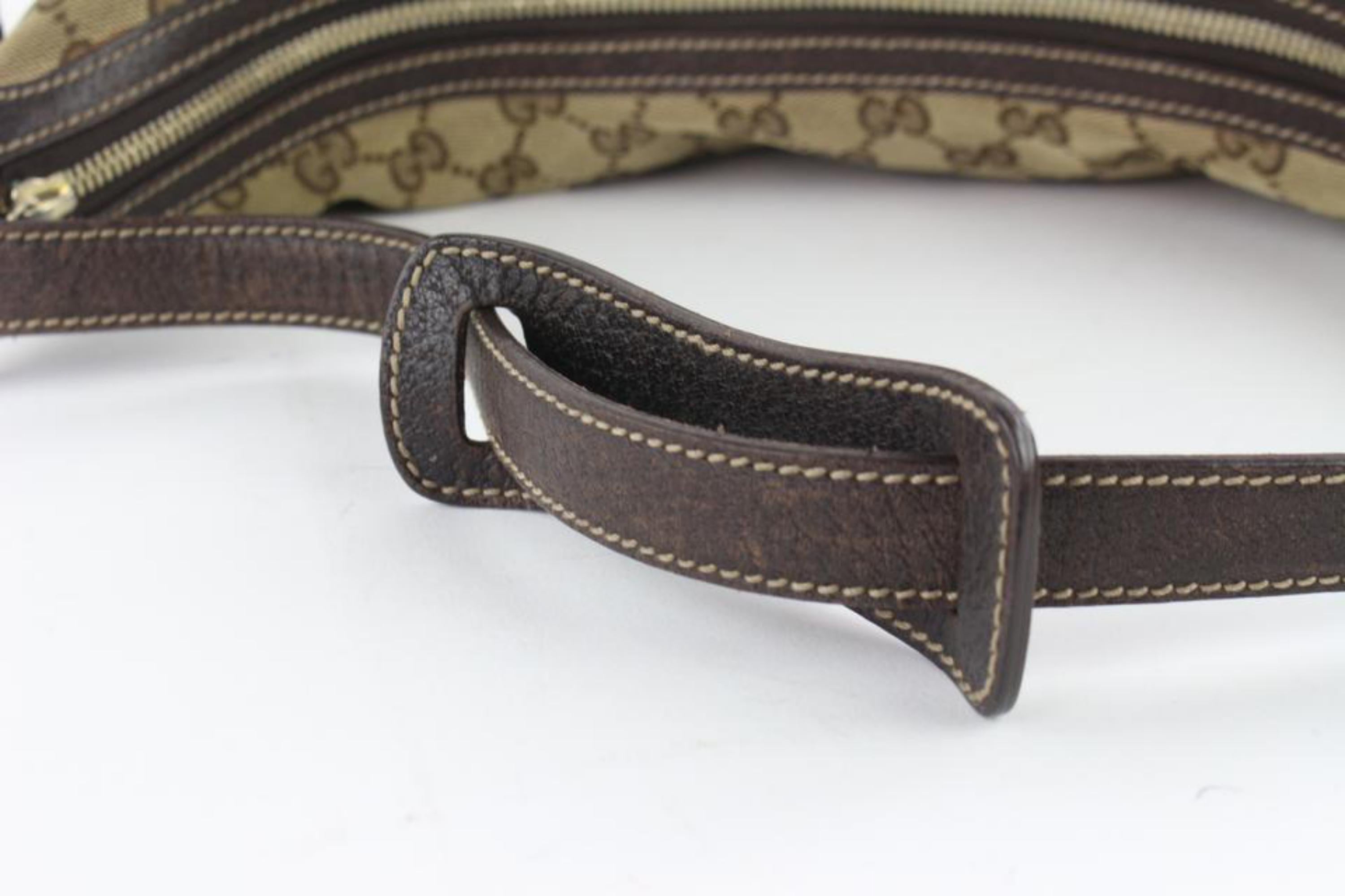 Gucci Sherry Monogram Web Bow Princy 6gz1019 Brown Canvas Hobo Bag For Sale 1