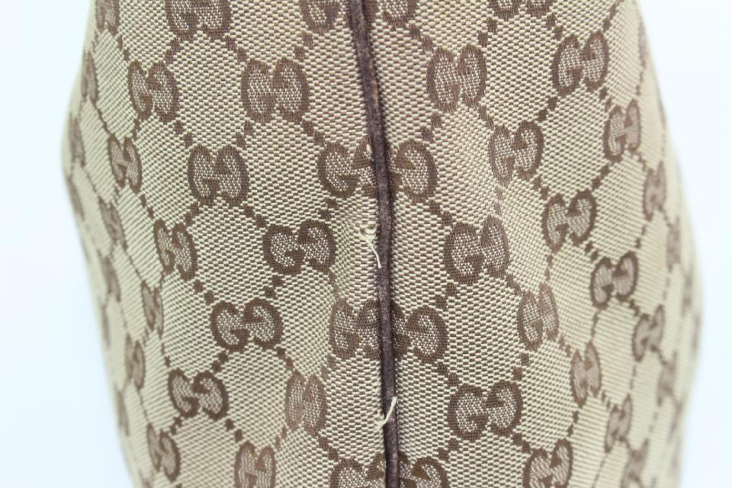 Gucci Sherry Monogram Web Bow Princy 6gz1019 Brown Canvas Hobo Bag For Sale 2