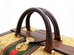 Gucci Sherry Signature Web Trunk 230272 Brown Canvas Satchel