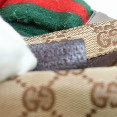 Gucci Sherry Web Belt Fanny Pack Taille Beutel 870589 Brown Canvas Cross Body Bag