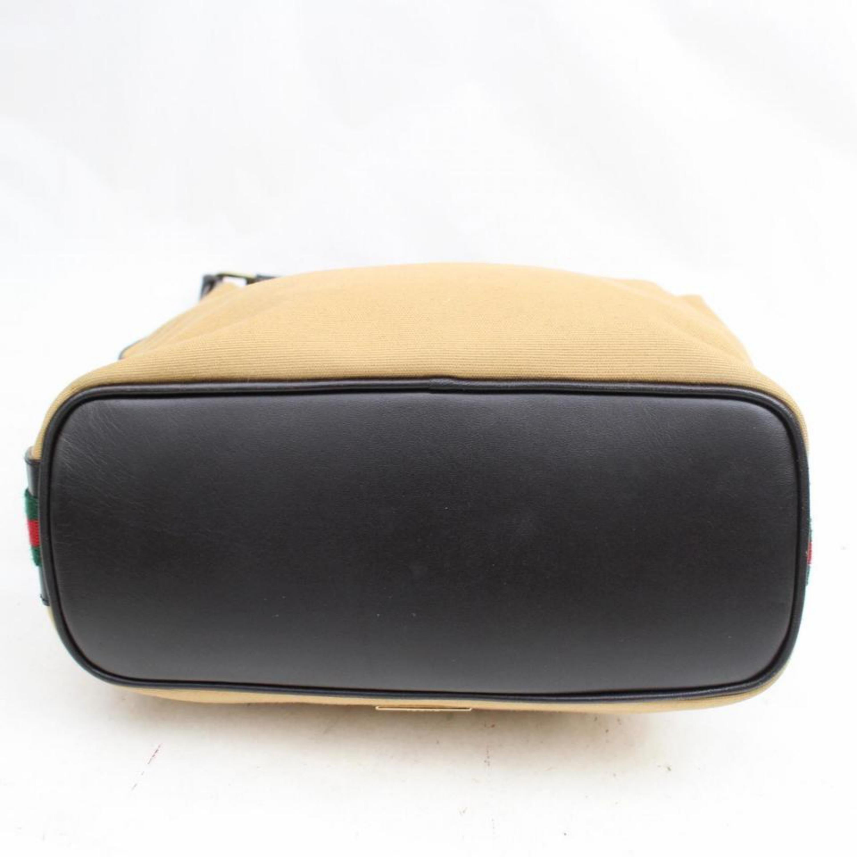 Gucci Sherry Web Hobo 867844 Beige Canvas Shoulder Bag For Sale 4