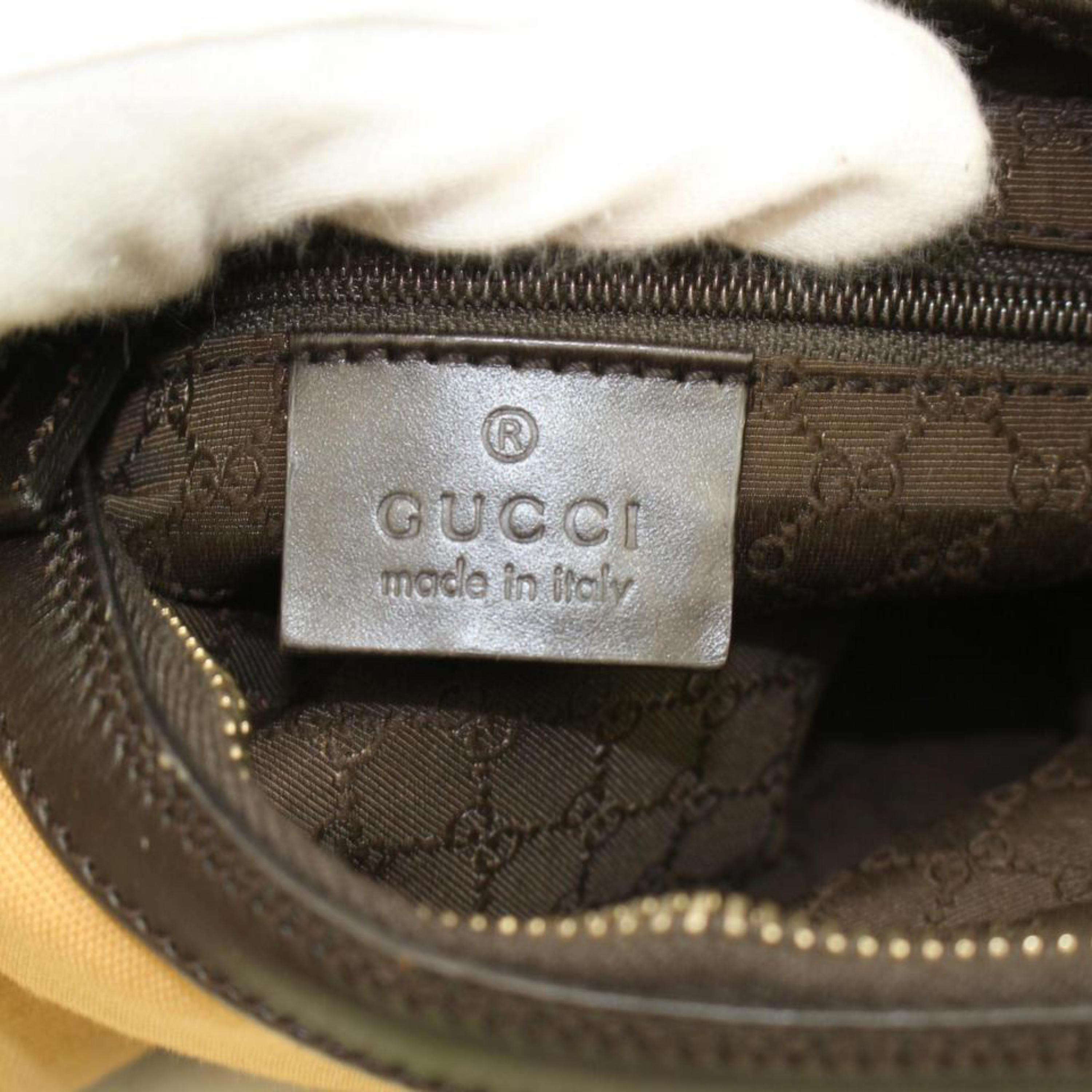 Gucci Sherry Web Hobo 867844 Beige Canvas Shoulder Bag In Good Condition For Sale In Forest Hills, NY