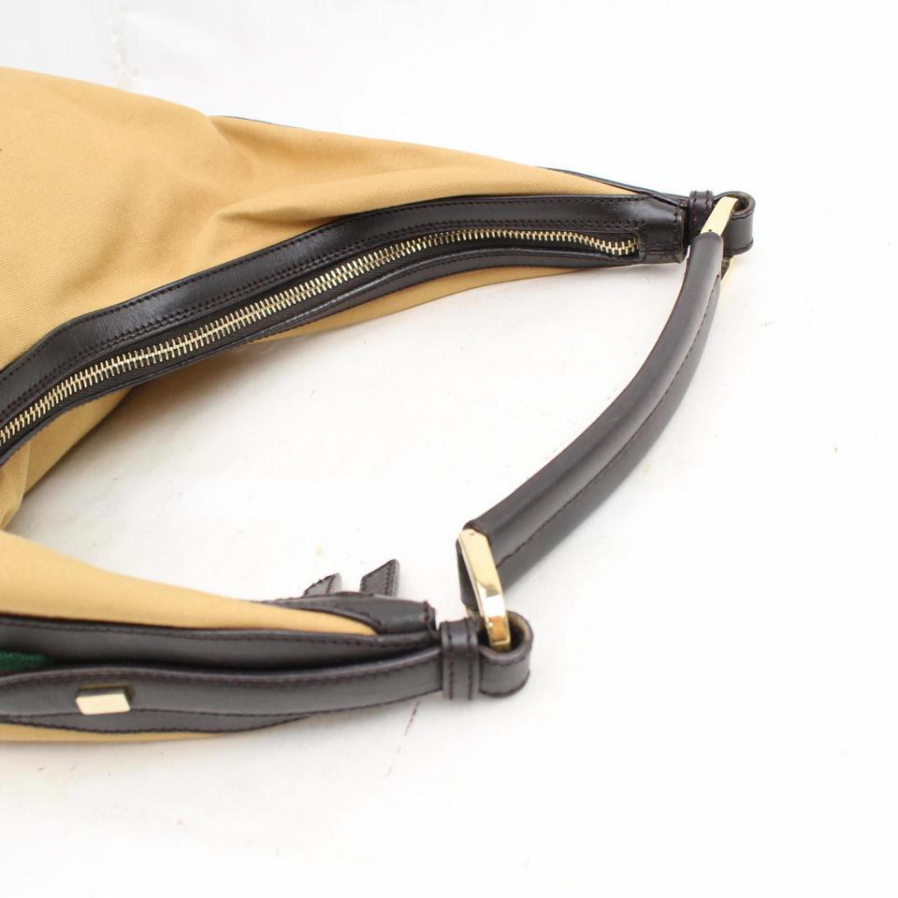 Gucci Sherry Web Hobo 867844 Beige Canvas Shoulder Bag For Sale 1