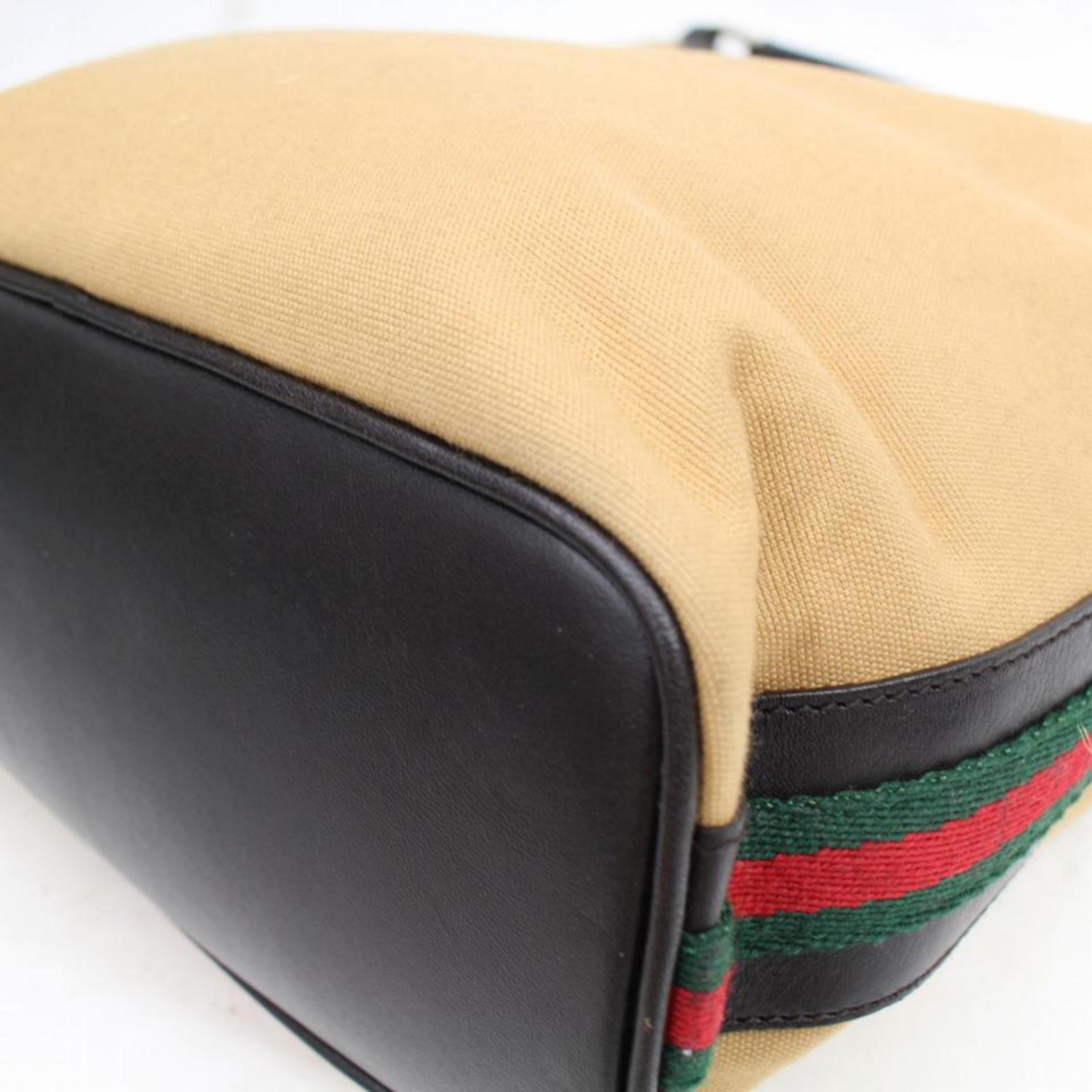 Gucci Sherry Web Hobo 867844 Beige Canvas Shoulder Bag For Sale 3