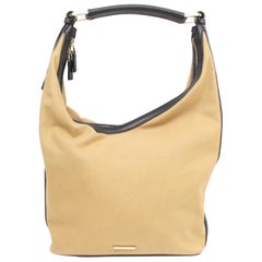 Gucci Sherry Web Hobo 867844 Beige Canvas Shoulder Bag
