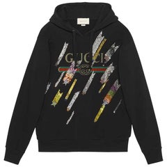 Gucci Shooting Stars Embellished Cotton-Jersey Hooded Sweatshirt