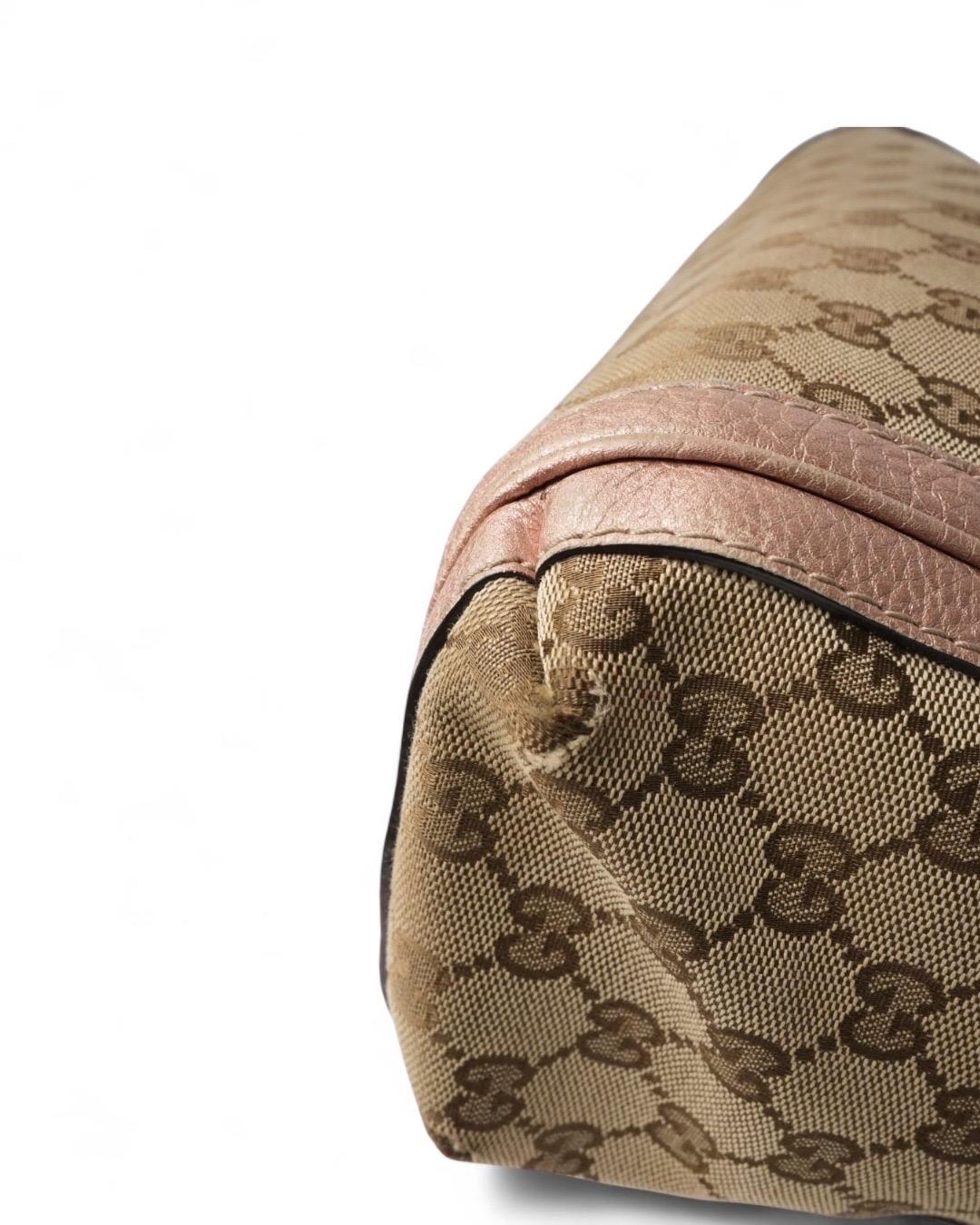 Gucci Shopper Bella Bamboo Medium GG Rosa in vendita 9