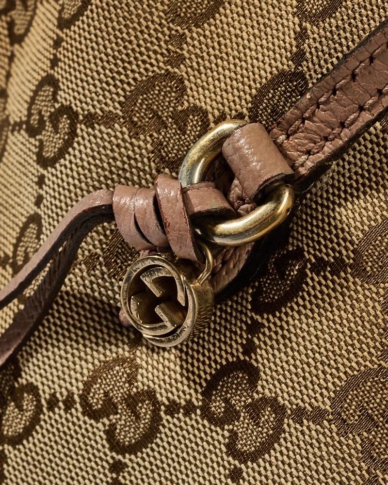 Gucci Shopper Bree Small GG Supreme Cipria in vendita 7