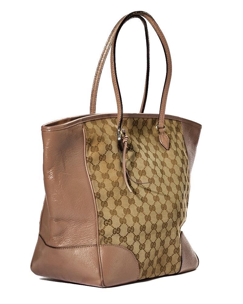 Donna Gucci Shopper Bree Small GG Supreme Cipria in vendita