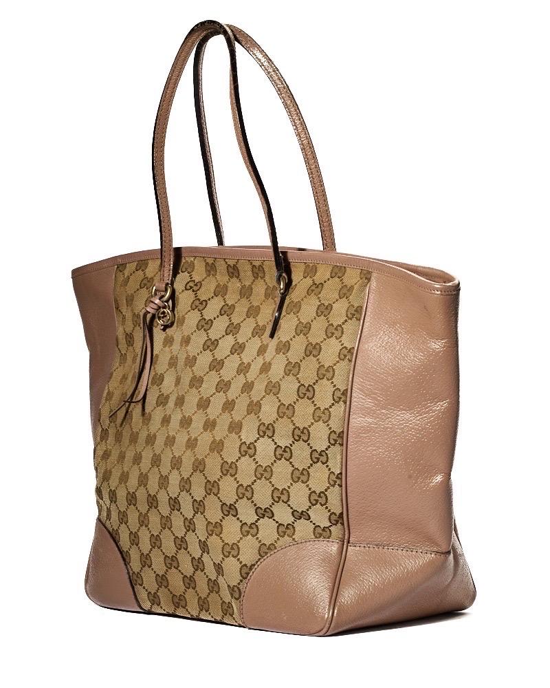Gucci Shopper Bree Small GG Supreme Cipria in vendita 1