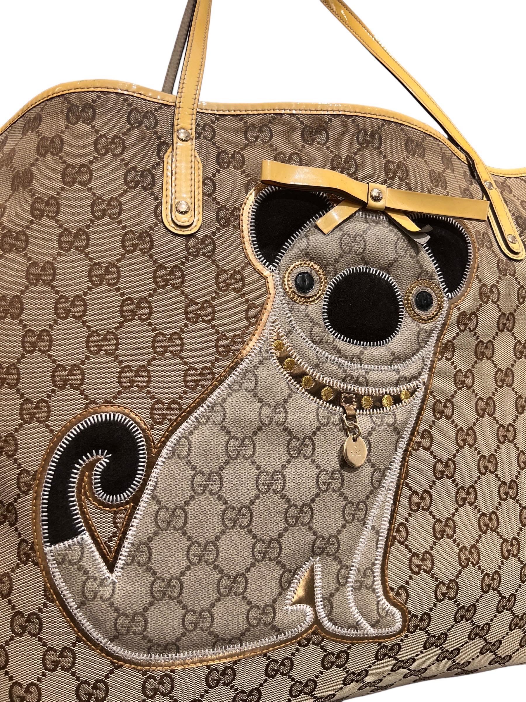 Gucci Shopper GG Supreme Tela Beige Borsa Fourre-tout en vente 6