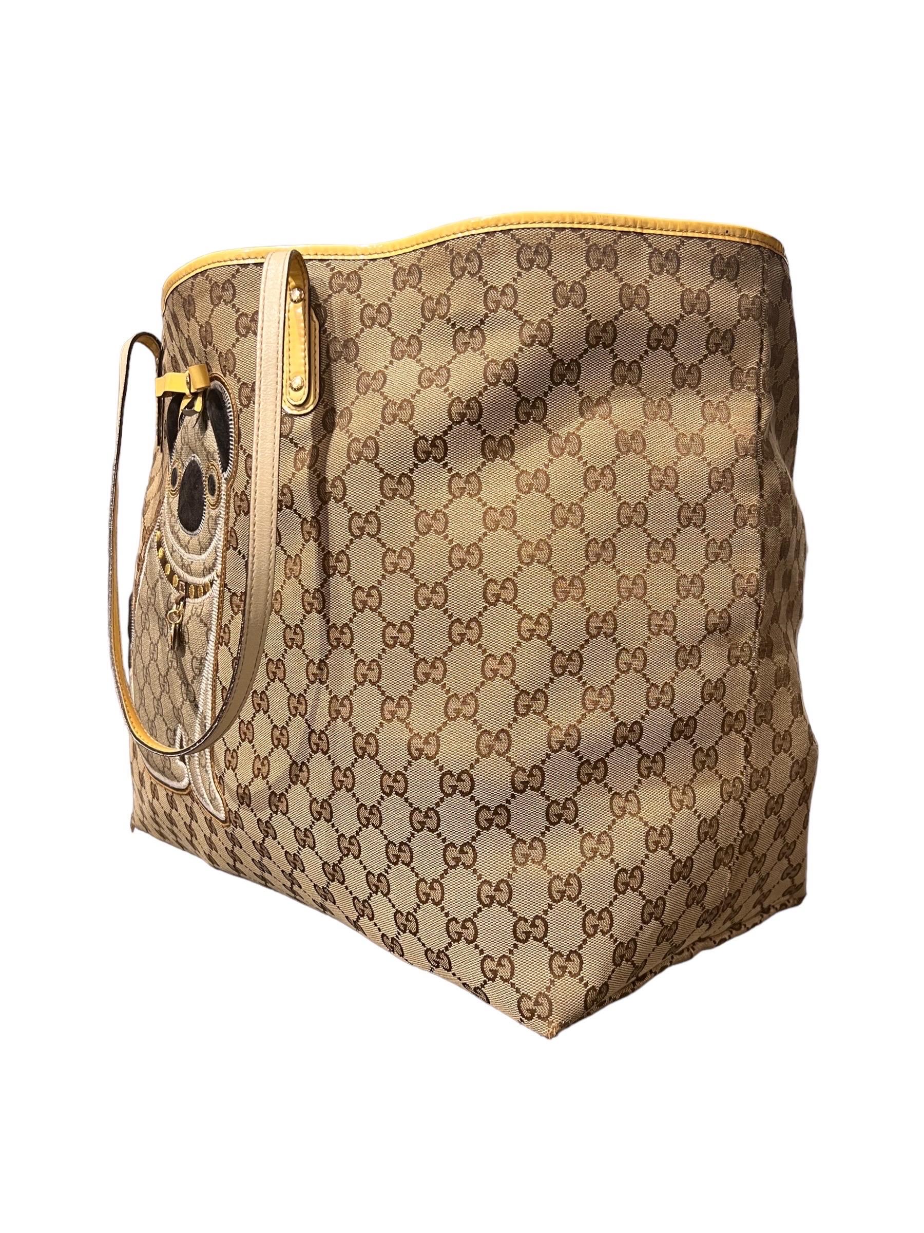 Gucci Shopper GG Supreme Tela Beige Borsa Fourre-tout en vente 1
