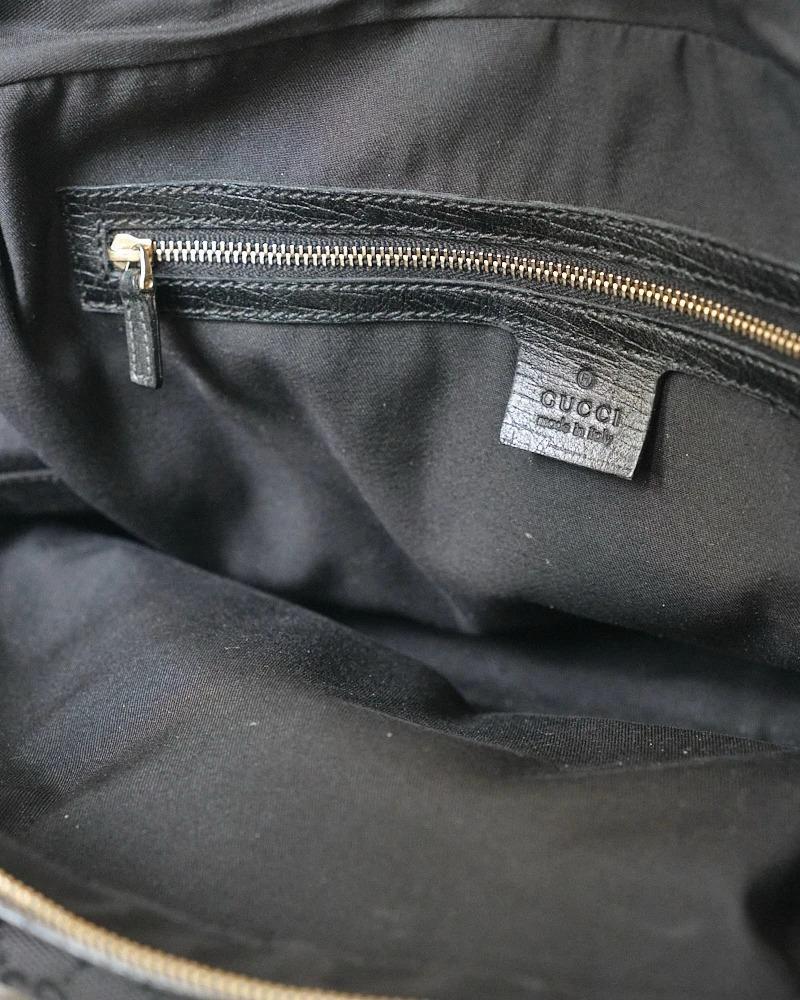 Gucci Medium Horsebit Web Shopper Black 15