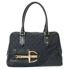 Gucci Shopper Medium Horsebit Web Nero