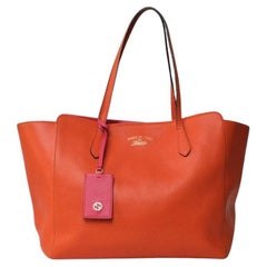 Gucci Swing Shopper Grande Naranja Granulada
