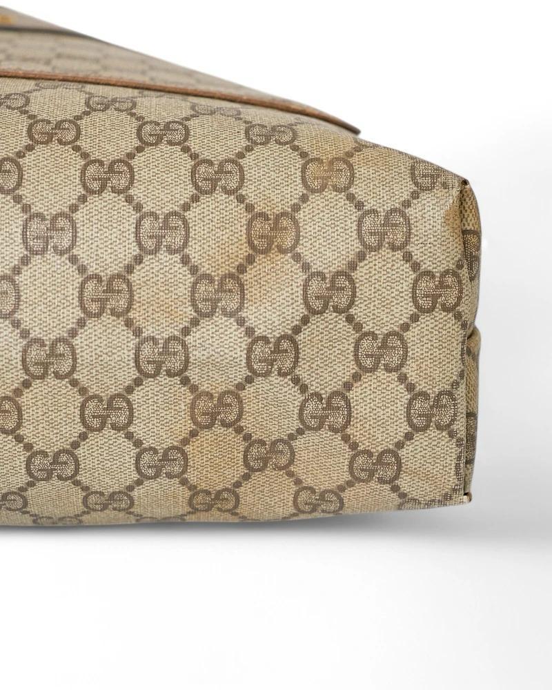 Gucci Shopper Vertical GG Supreme Brown For Sale 7